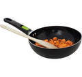 Wok Pfanne Keramik, 28x8,5cm Schwarz/Schwarz