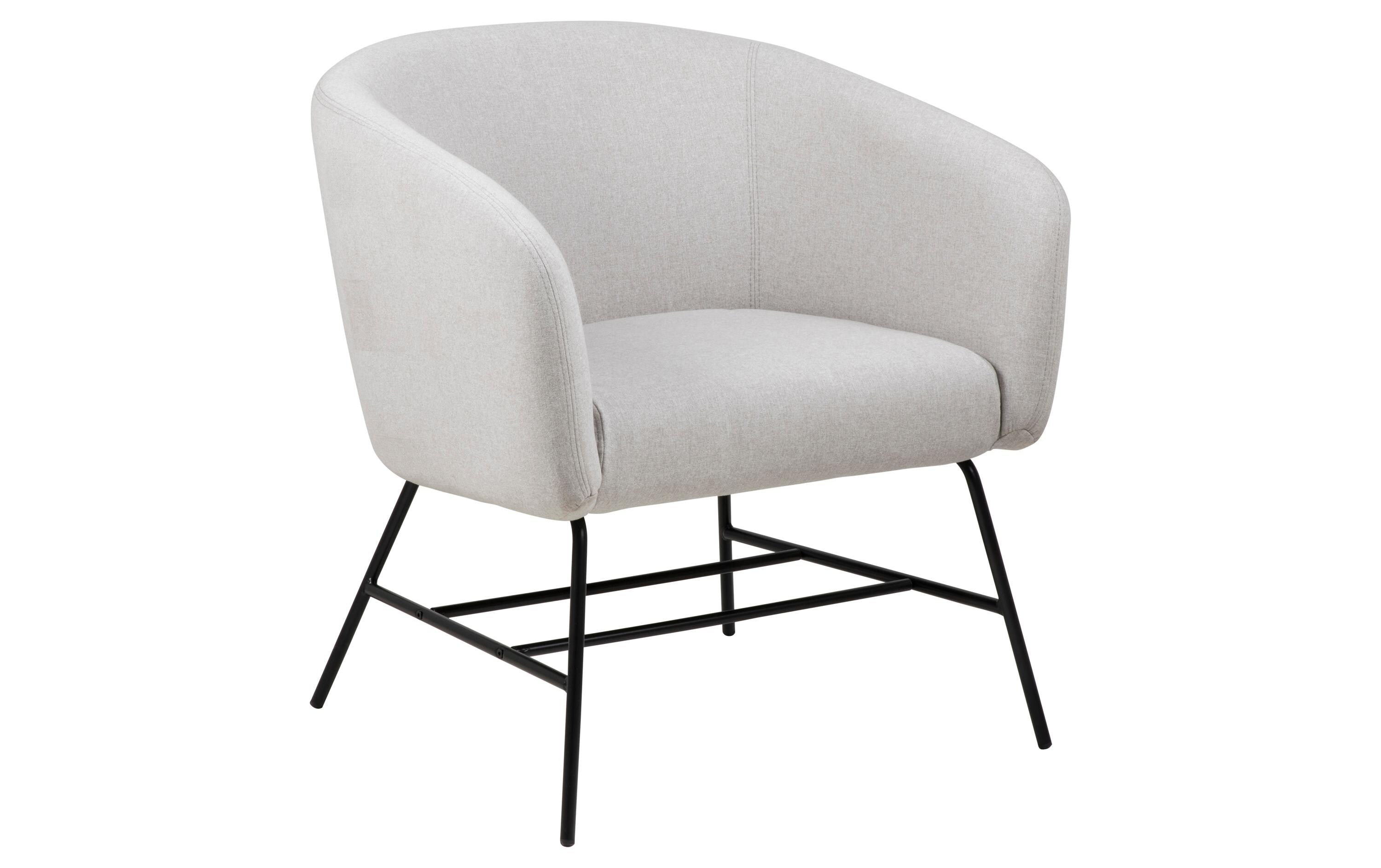 AC Design Lounge Sessel Ramsey Stahl/Polyurethane, 72x67x76 cm, Grau