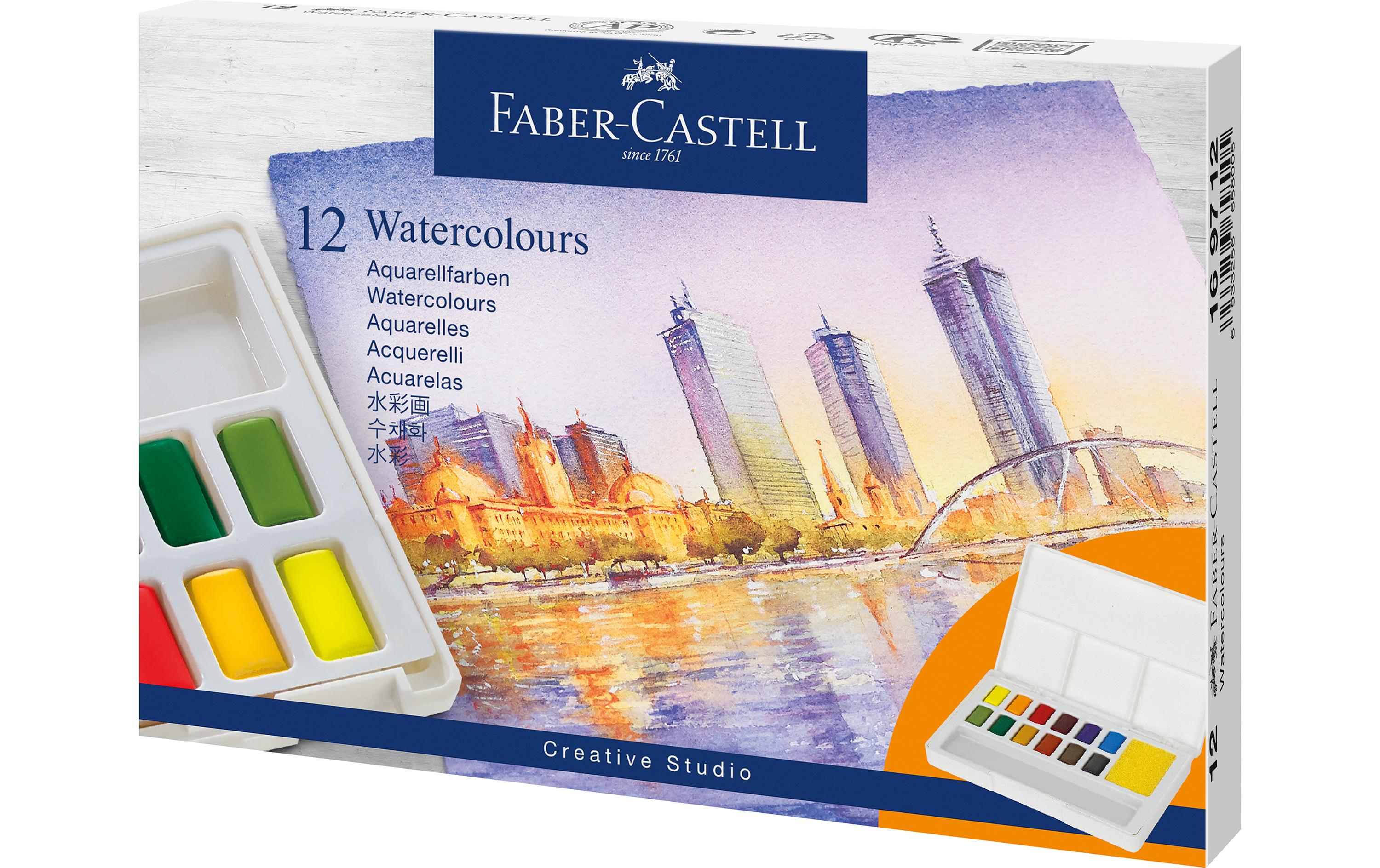 Faber Castell Aquarellfarben Näpfchen 12er Etui