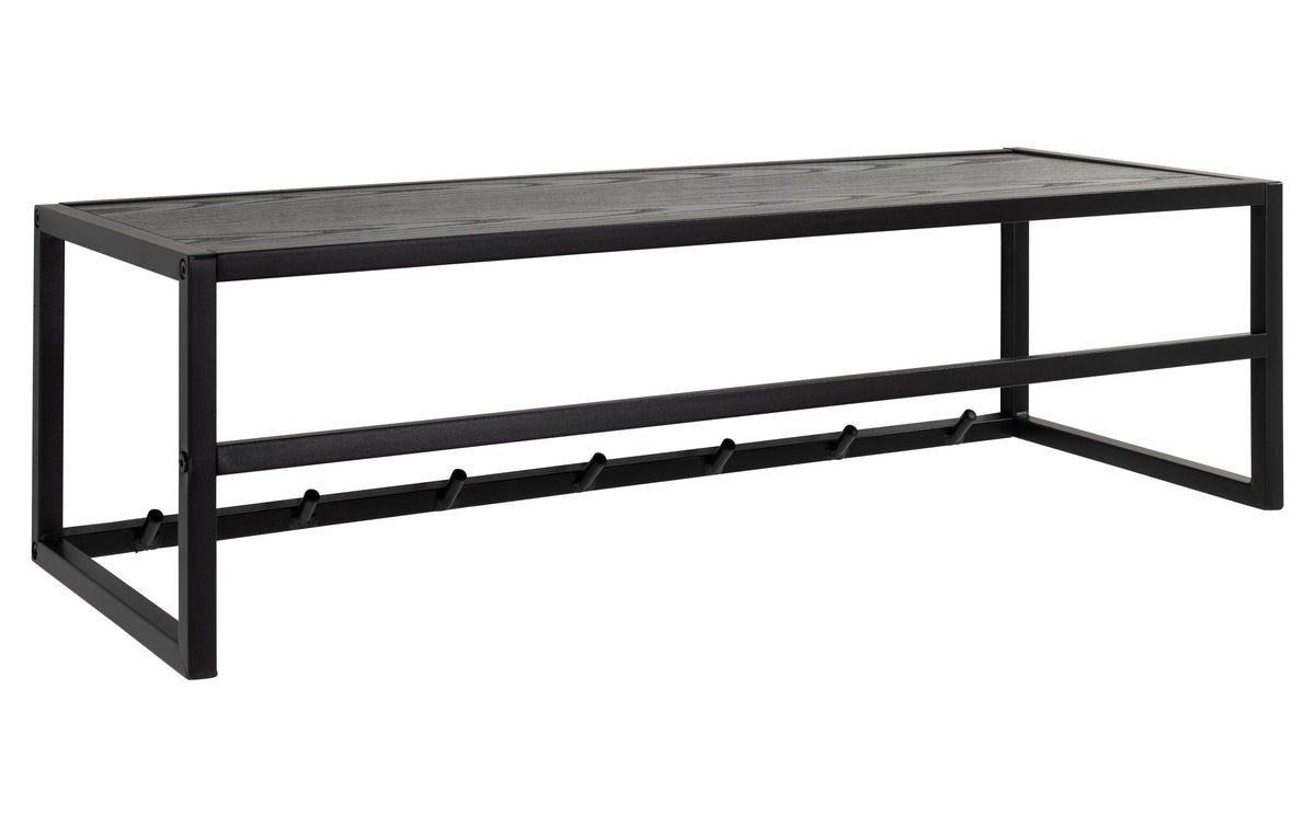 AC Design Garderobenleiste Seaford MDF/Stahl, 70x28x22 cm, Schwarz