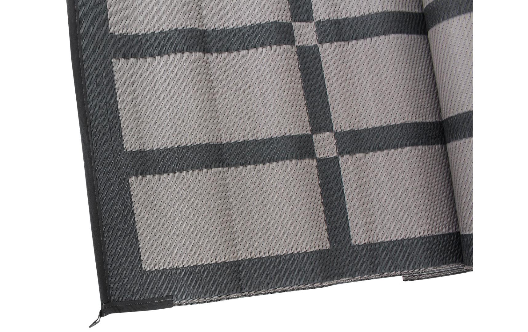 Patio Mat Schwarz/Grau 250x400