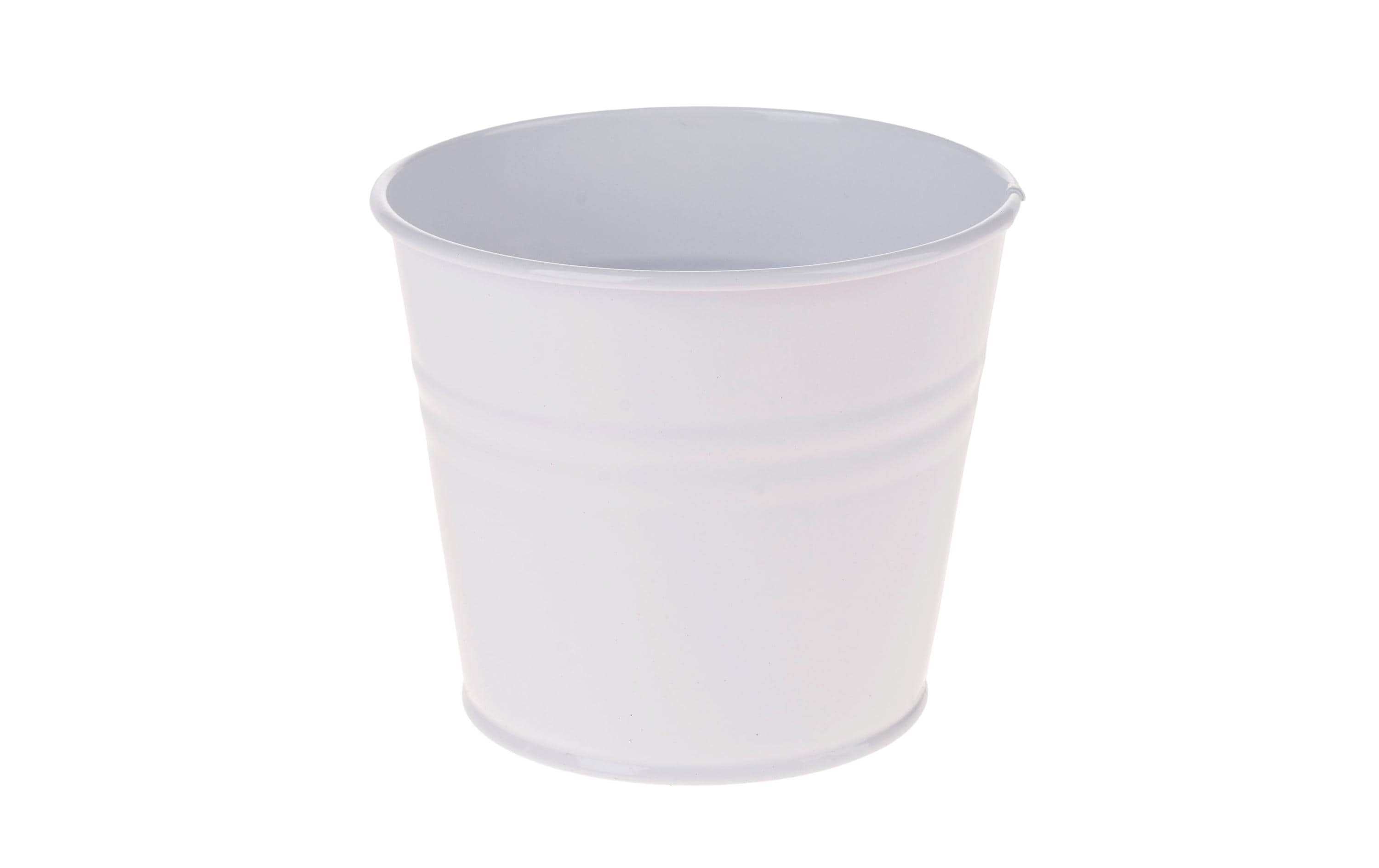 Opiflor Zinktopf Jan, Weiss 10x8.5 cm (DxH)