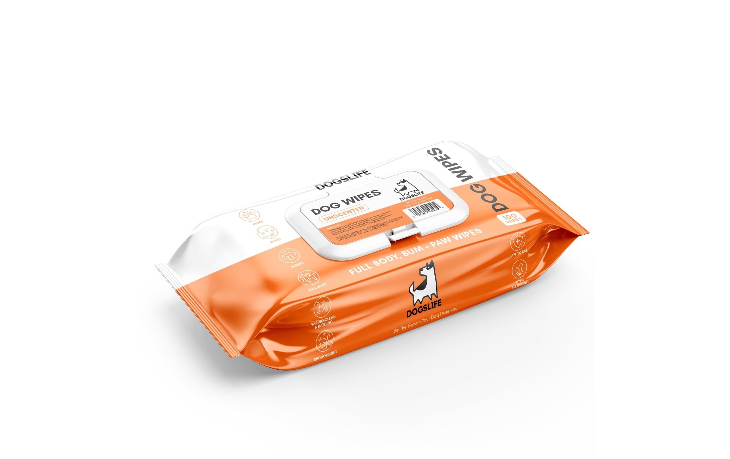 DogsLife Unscented Grooming Wipes 100 Stück