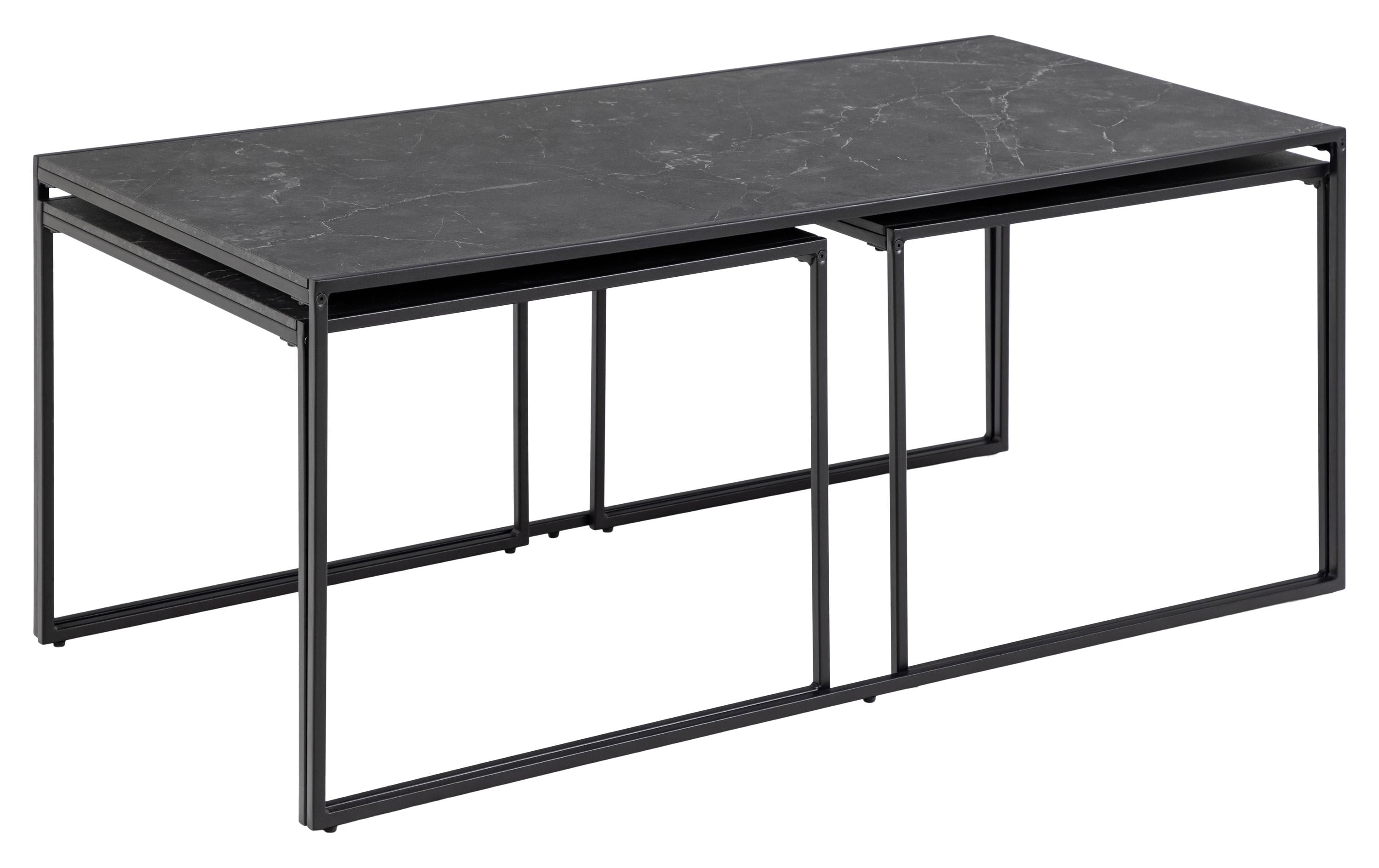 AC Design Couchtisch Infinity Stahl/Melamin, 120x60x48 cm, marmoriert