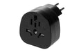 F.power Reiseadapter Welt-CH asym. schwarz 230V, Welt-CH, schwarz