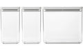 Brabantia Vorratsdose 3er Set Tasty+ Light Grey, 2x 1.6L und 1x 3.5L