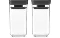 Brabantia Vorratsdose 2er Set Tasty+ Dark Grey, 2x 0.15L