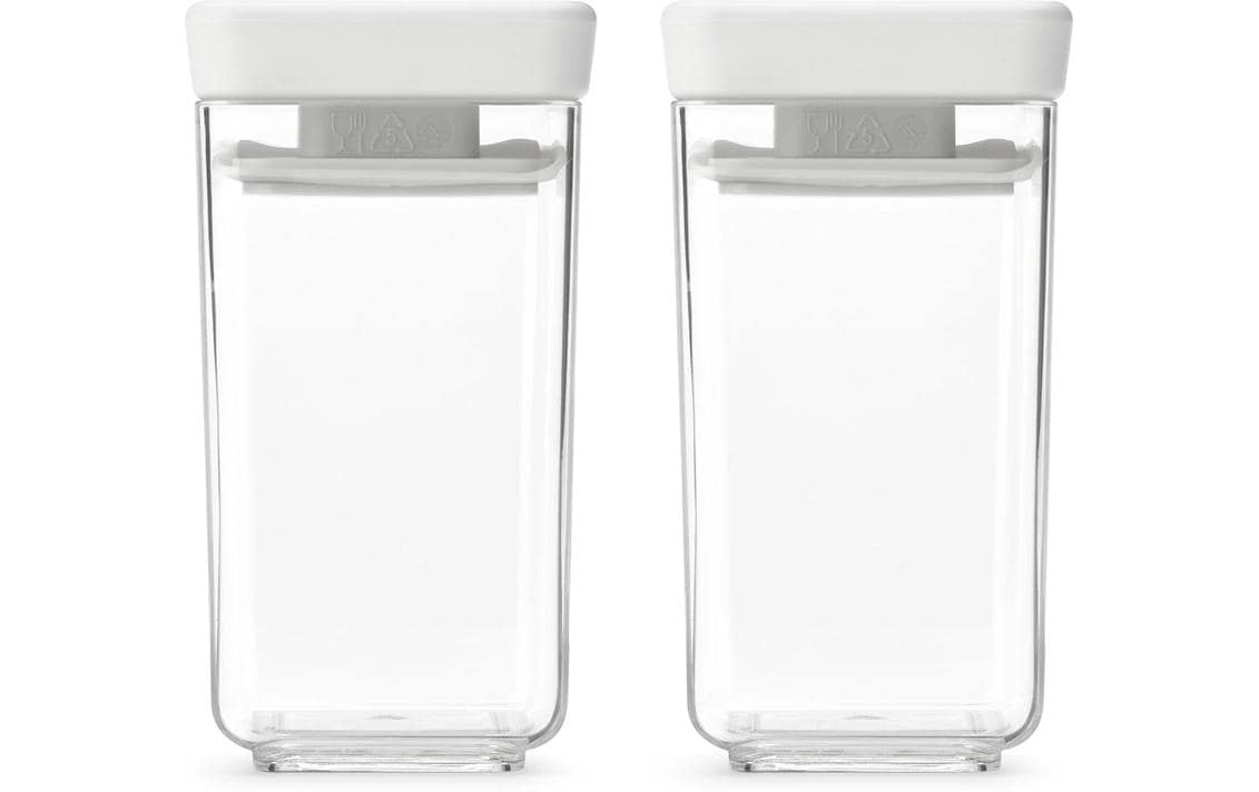 Brabantia Vorratsdose 2er Set Tasty+ Light Grey, 2x 0.15L