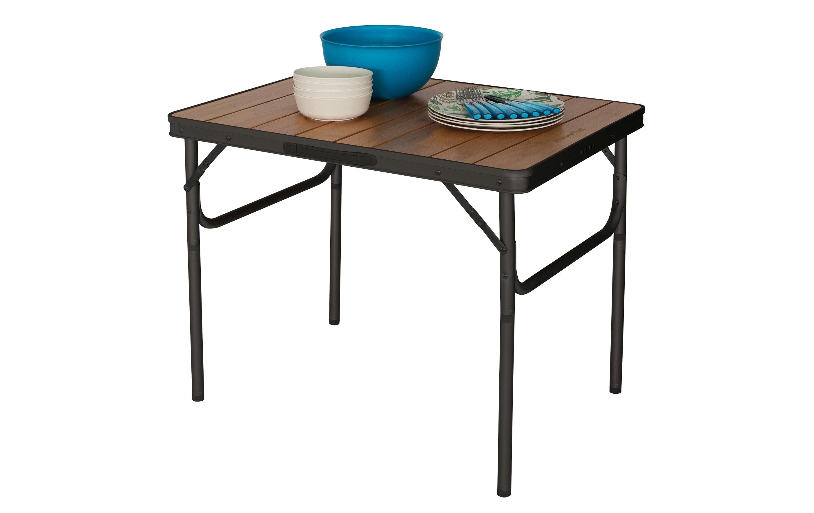 Tisch Arsoli Bambus Dunkel Grau/ Bambus 40x40x30cm