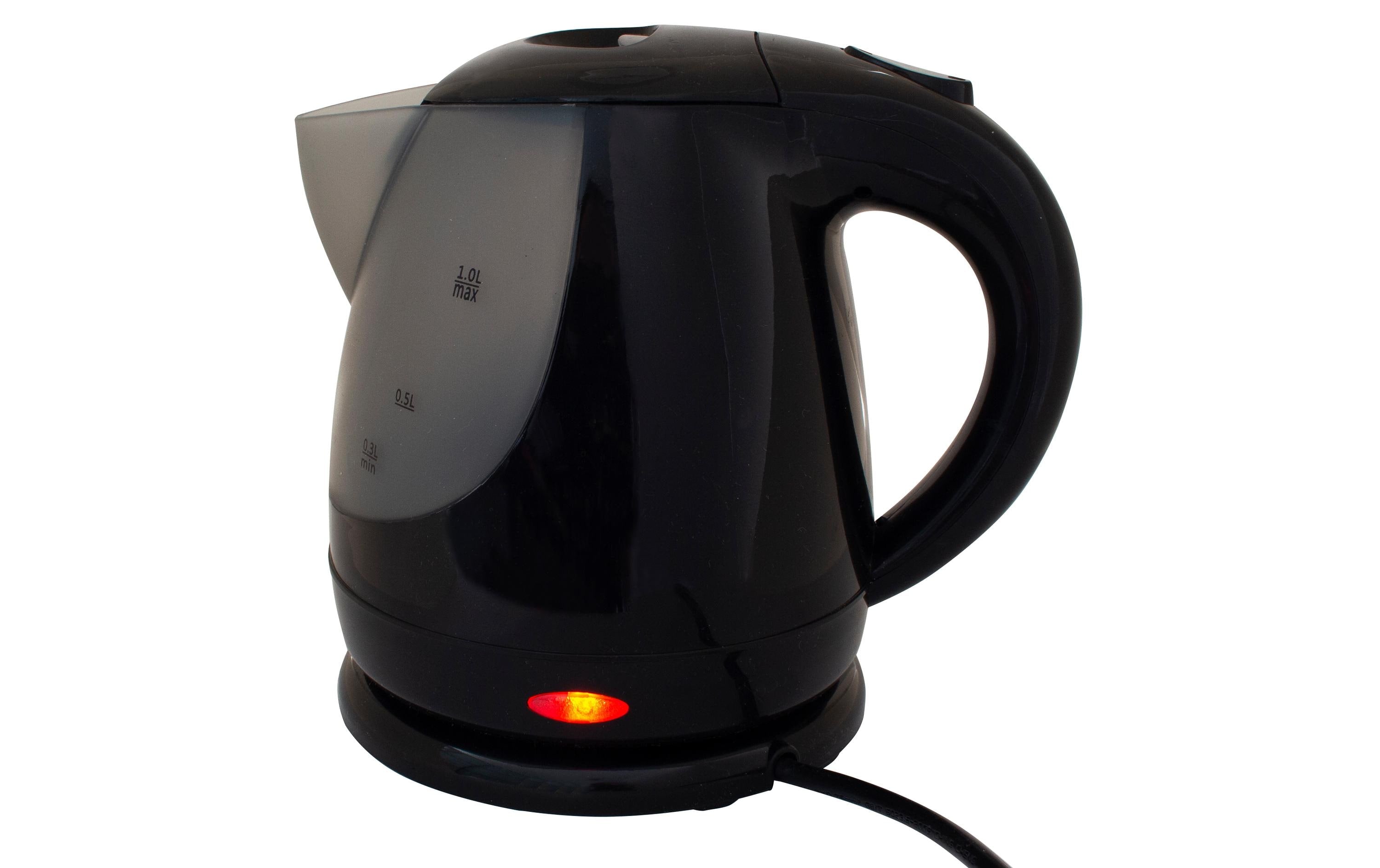 Wasserkocher 1,0 Ltr., 230V Schwarz