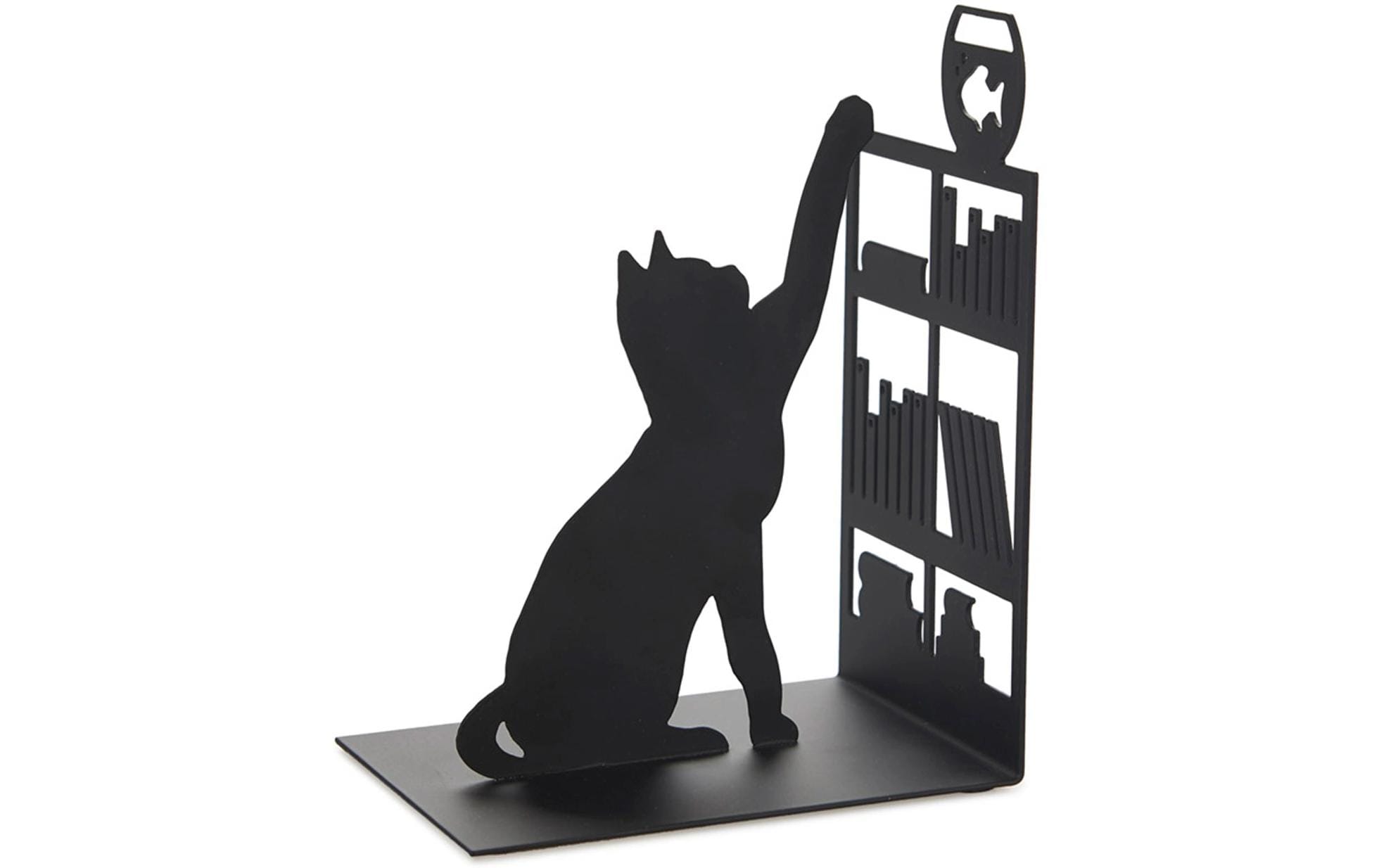 Trendform Buchstütze Fishing Cat schwarz