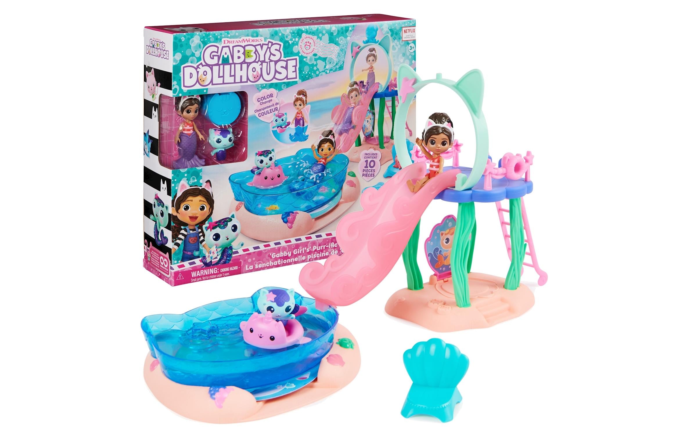 Gabbys Dollhouse Pool Spielset Cat Adventures