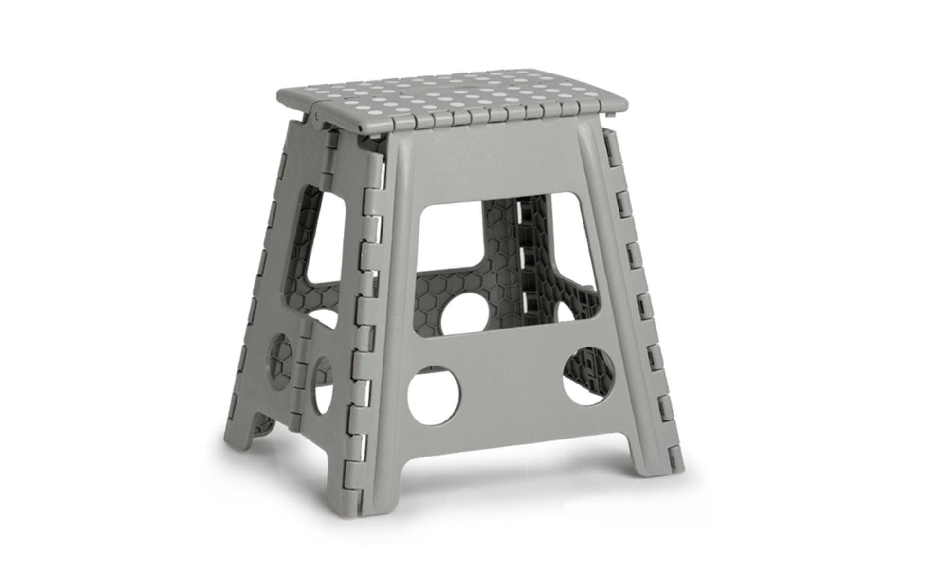 Zeller Present Klapphocker Grau Kunststoff, 38.5x31.5x39 cm