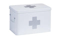 Zeller Present Medikamentenbox Metall, 32x19.5x20 cm, Weiss