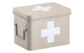 Zeller Present Medikamentenbox Metall, 21.5x16x16 cm, Beige