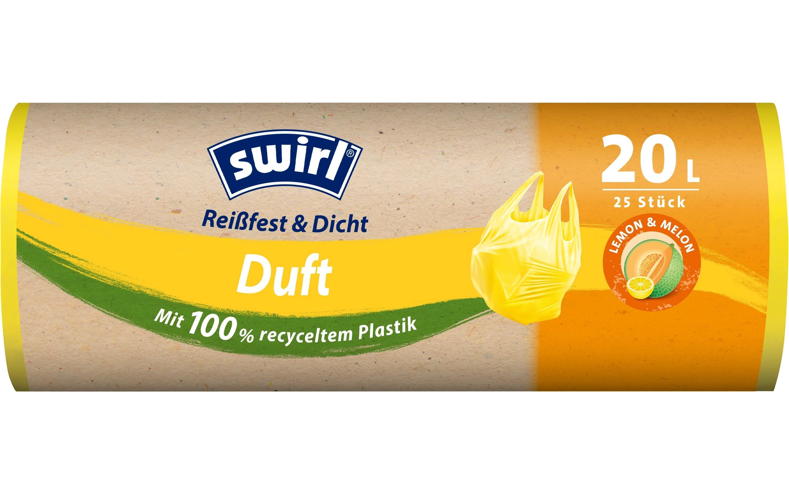 Swirl Müllbeutel Duft mit Tragegriff 20 L Lemon Melon, 25 Stück