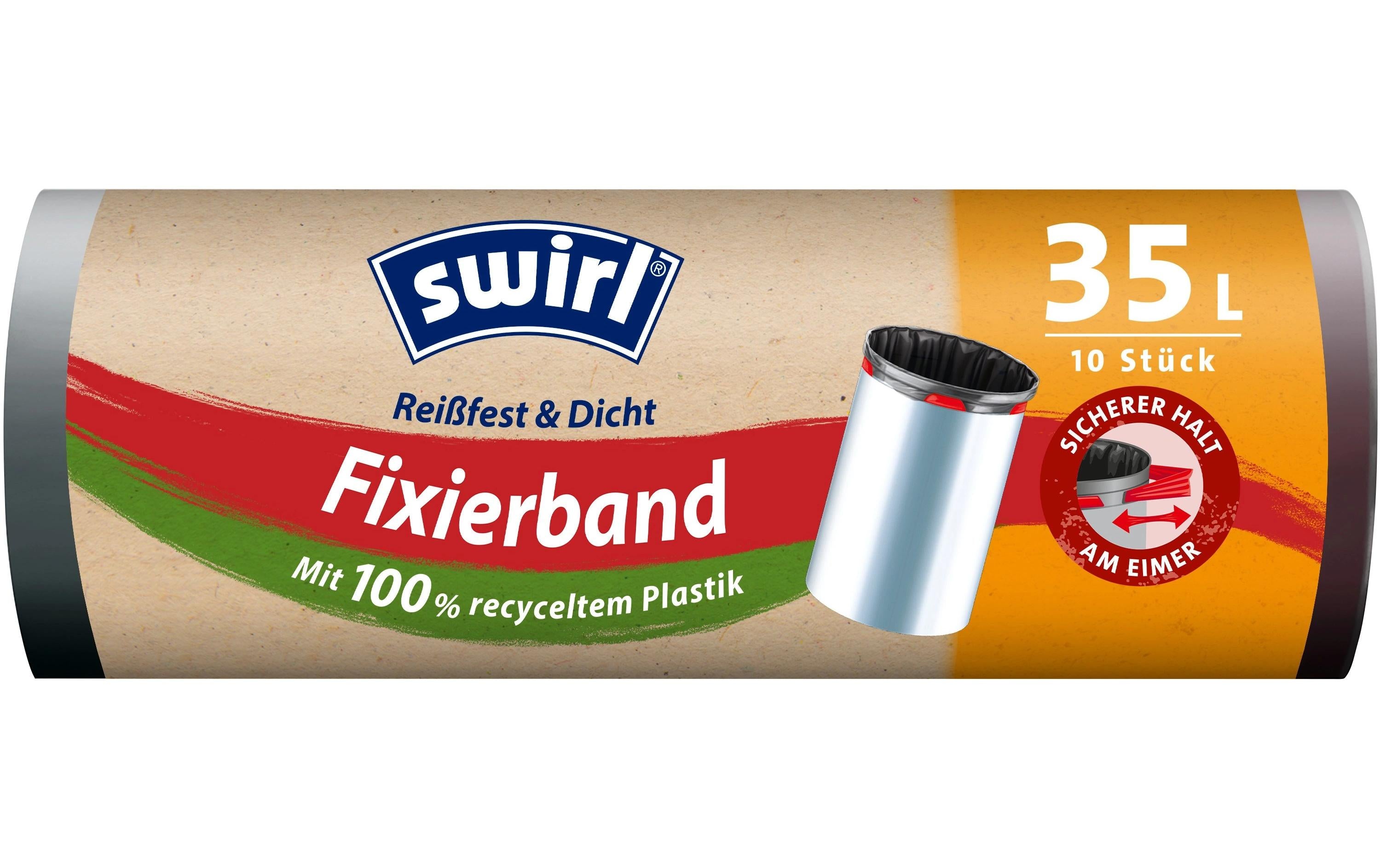 Swirl Müllbeutel mit elast Zugband 35  L 10 Stk.