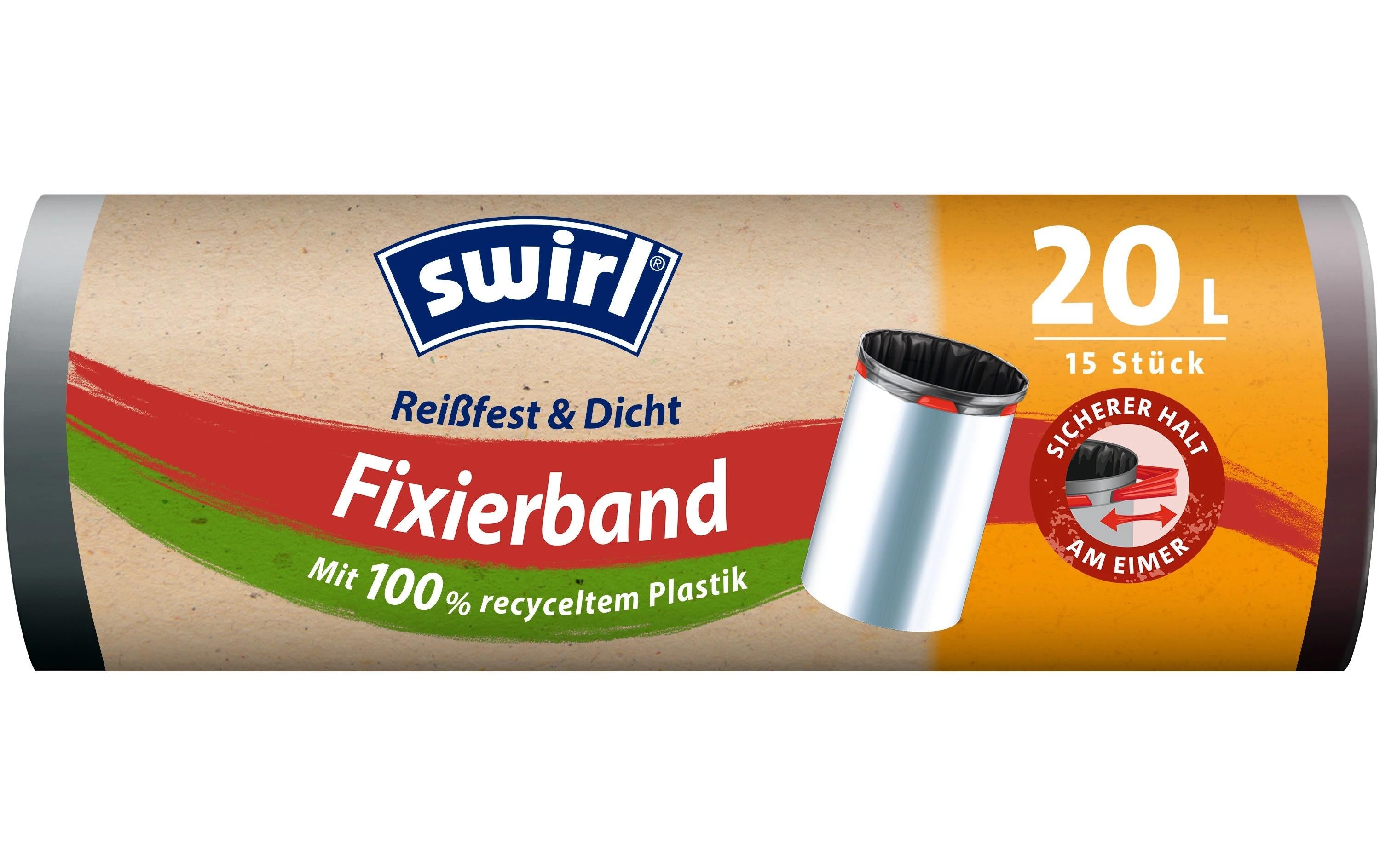 Swirl Müllbeutel mit elast. Zugband 20 L 15  Stück