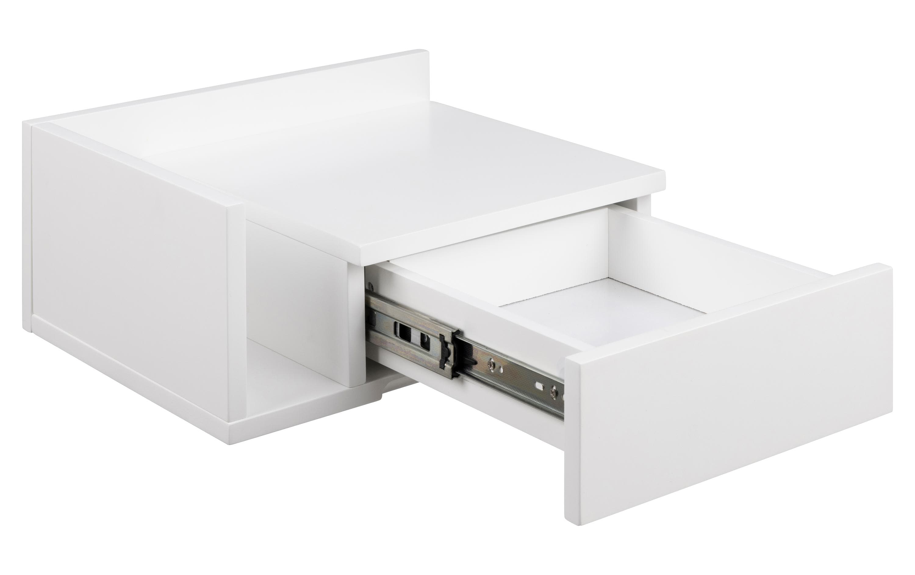 AC Design Nachttisch Ashlan MDF, 40x32x16,5 cm, Weiss