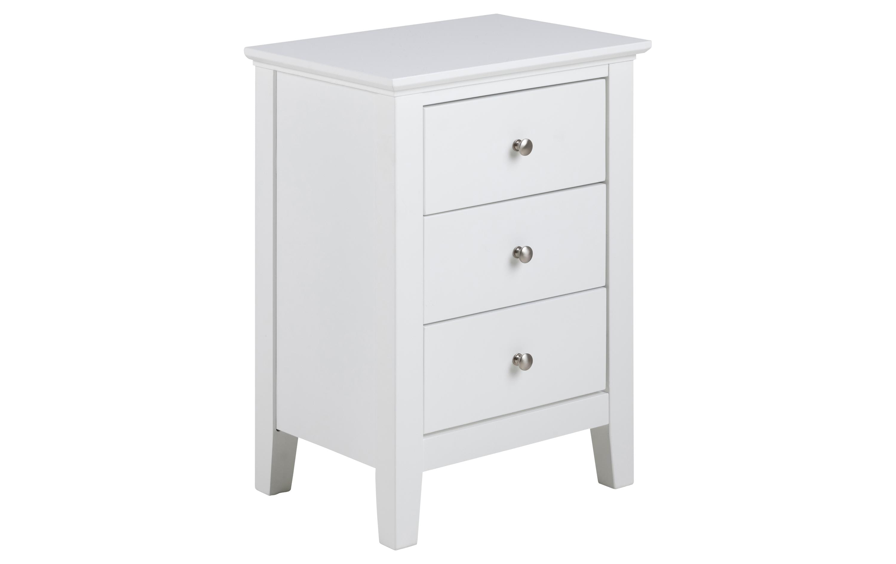 AC Design Nachttisch Linea MDF, 45x34x62,8 cm, Weiss