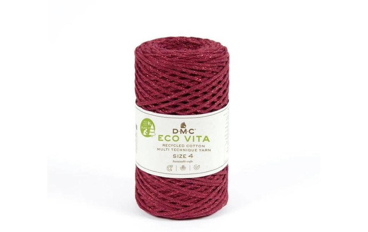 DMC Nova Vita 4 Metallic rot 250g 200 m, 75% rCO, 15% rPET, 10% rLUR