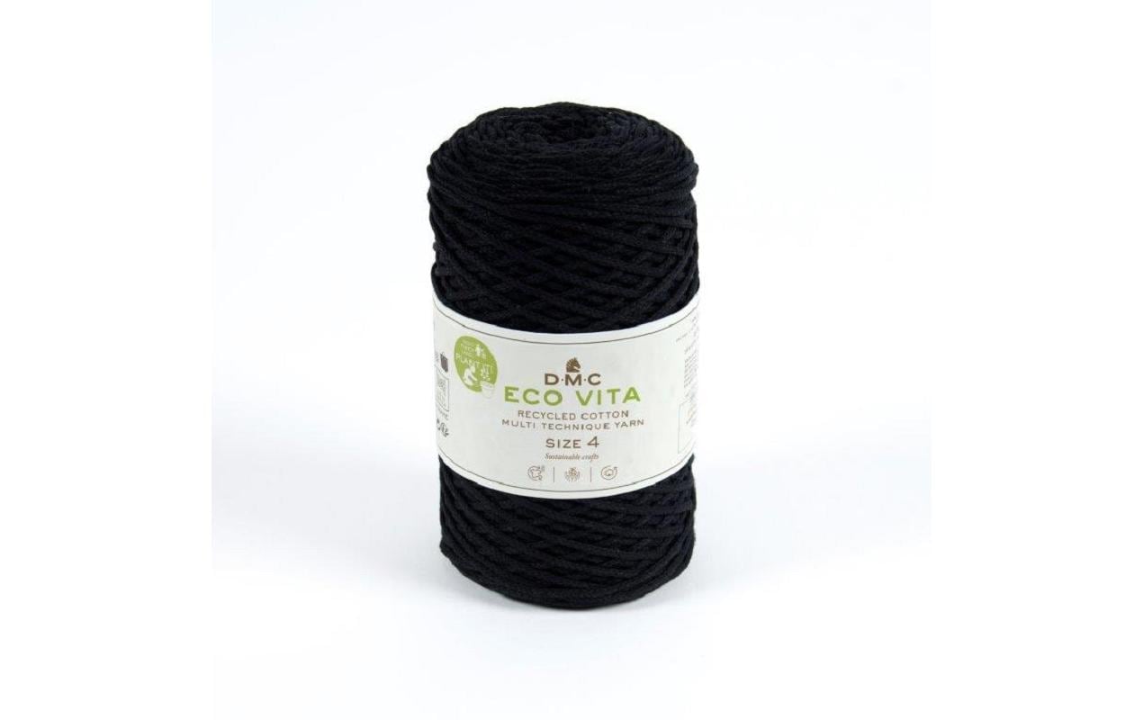 DMC Nova Vita 4 schwarz 250g 200 m, 80% CO, 20% PES