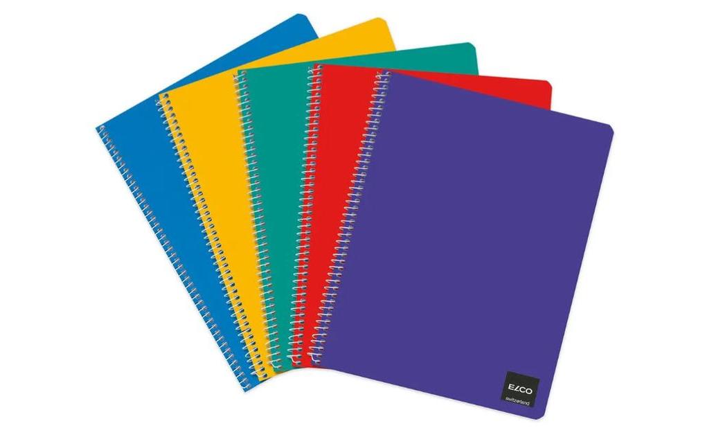 ELCO Spiralheft kariert 74x111mm, 1 Stück 1 Spiralheft/ Assortiert