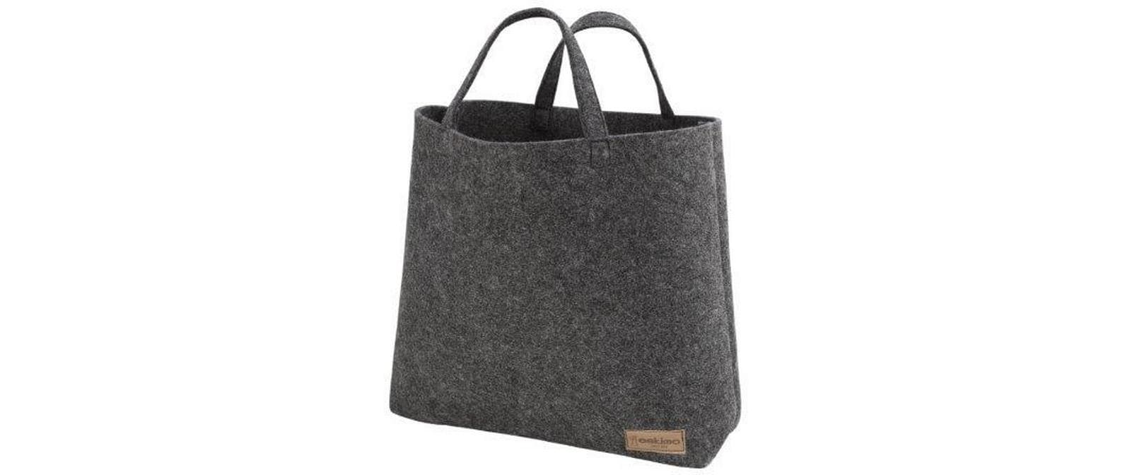 eskimo Einkaufstasche Shopper Uni Dunkelgrau, 50x38x12 cm, 100% Polyester