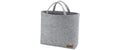 eskimo Einkaufstasche Shopper Uni Hellgrau, 50x38x12 cm, 100% Polyester