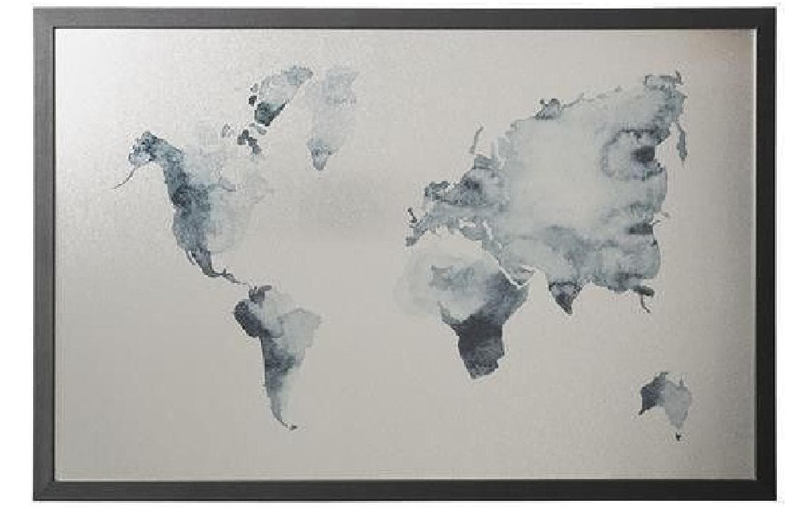Bi-Office Whiteboard Weltkarte 60x40cm
