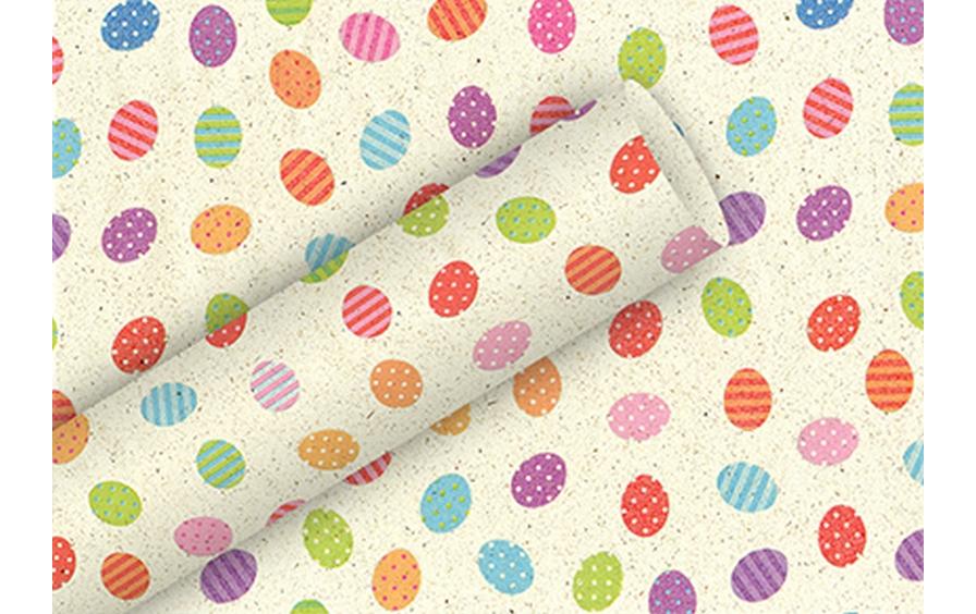B+C Geschenkpapier by Nature Graspapier, Ostereier bunt