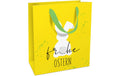 B+C Geschenktasche Ostern 18x21x8cm, Weisser Hase
