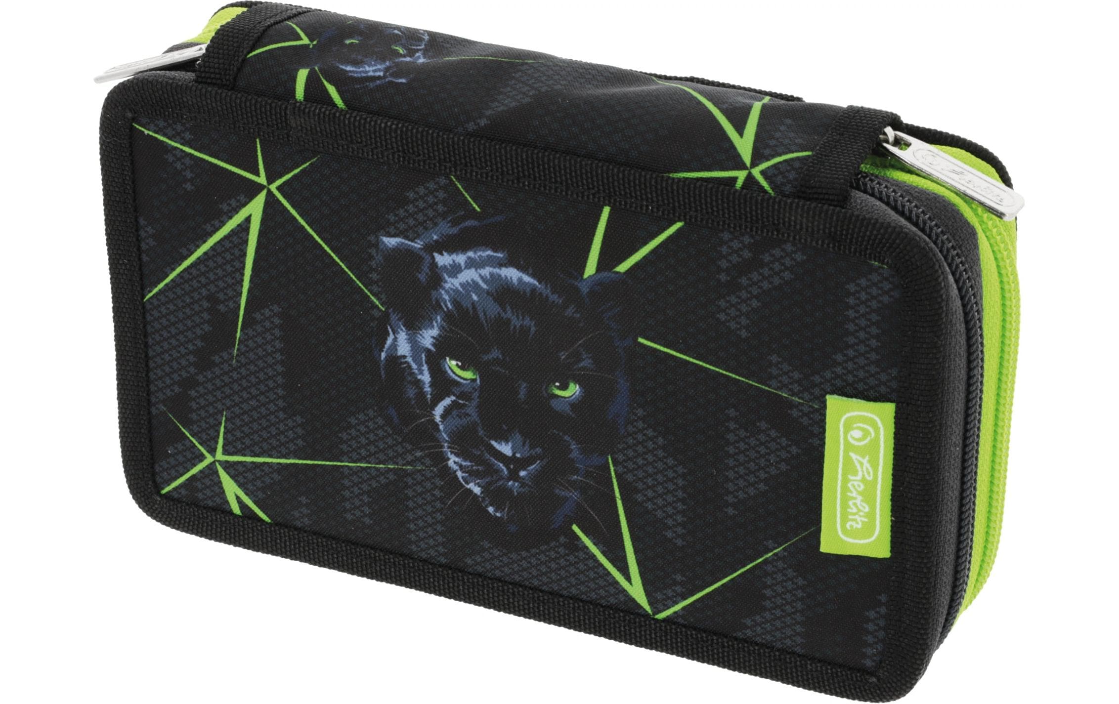 Herlitz Etui mit 2 Fächern, gefüllt 23-teilig, Wild Life