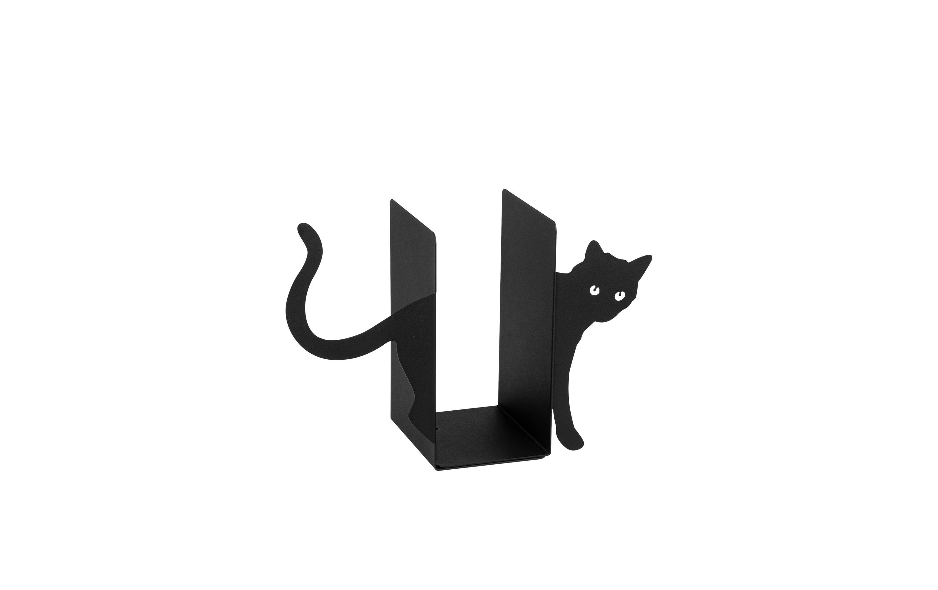 Wallxpert Buchstützen Katze 2er Set