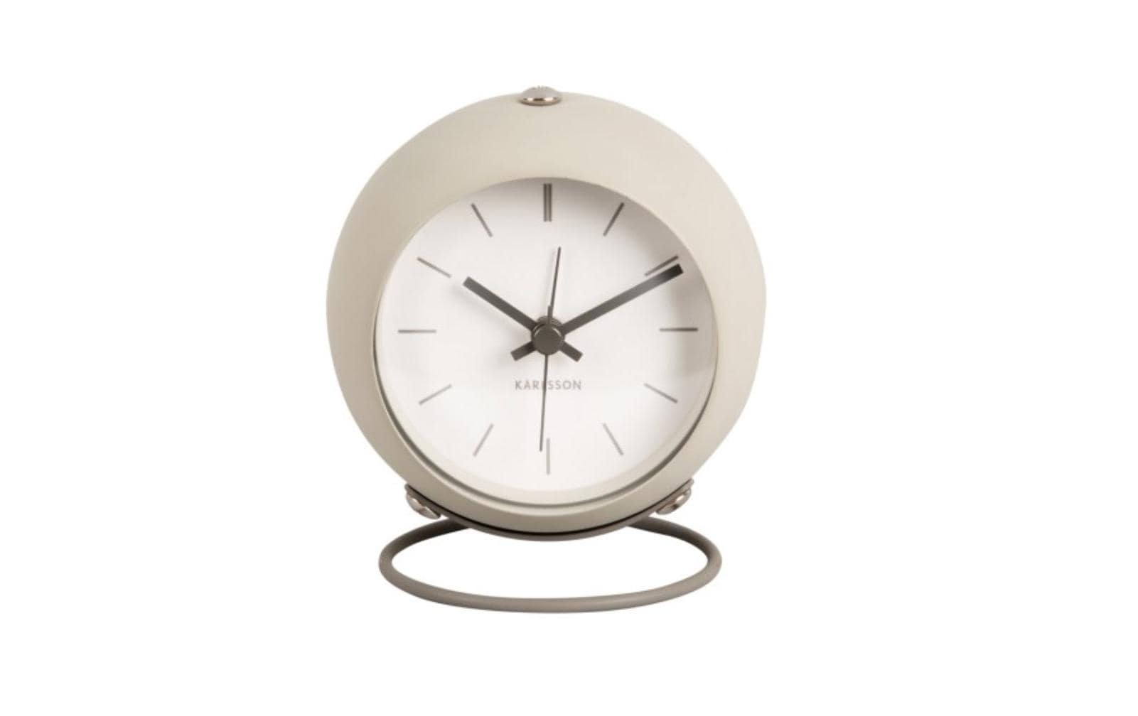 KARLSSON Wecker Nirvana Globe 9.5x10x6cm, Exkl. 1xAA Batterie, Beige