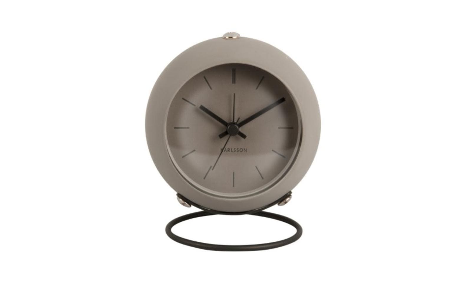 KARLSSON Wecker Nirvana Globe 9.5x10x6cm, Exkl. 1xAA Batterie, Grau