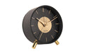 KARLSSON Wecker Gold Disc 12x5x12cm, Exkl. 1xAA Batterie, Schwarz
