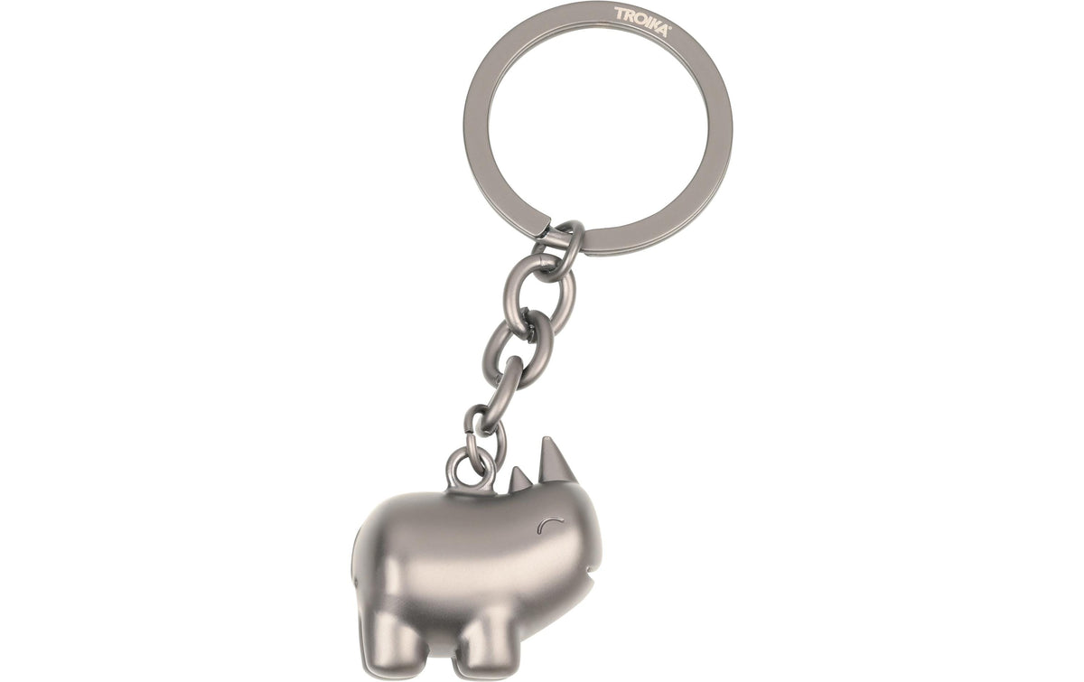 TROIKA Schlüsselanhänger Happy Rhino gunmetal