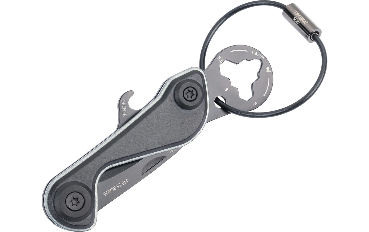 TROIKA Mini-Werkzeug Parcel Cut & Cart mit 9 Funktionen, noir/titan