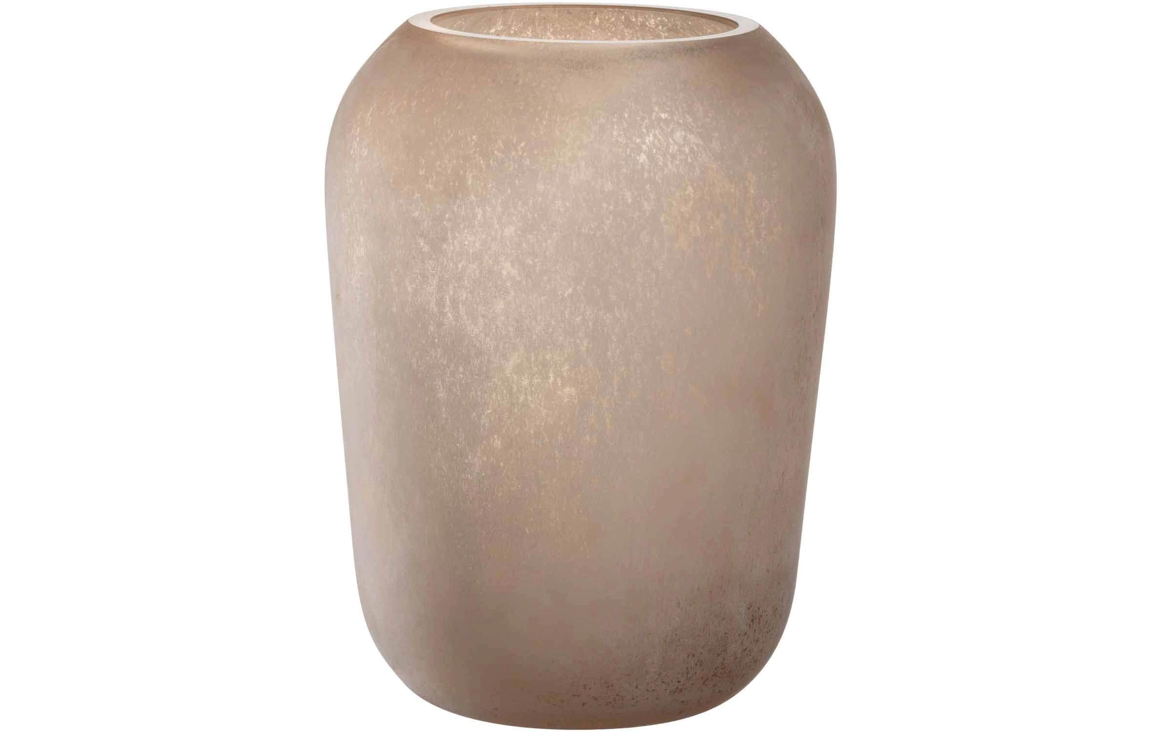 Leonardo Vase Trogolo 22 cm Glas. H: 22cm, D:16cm, Beige