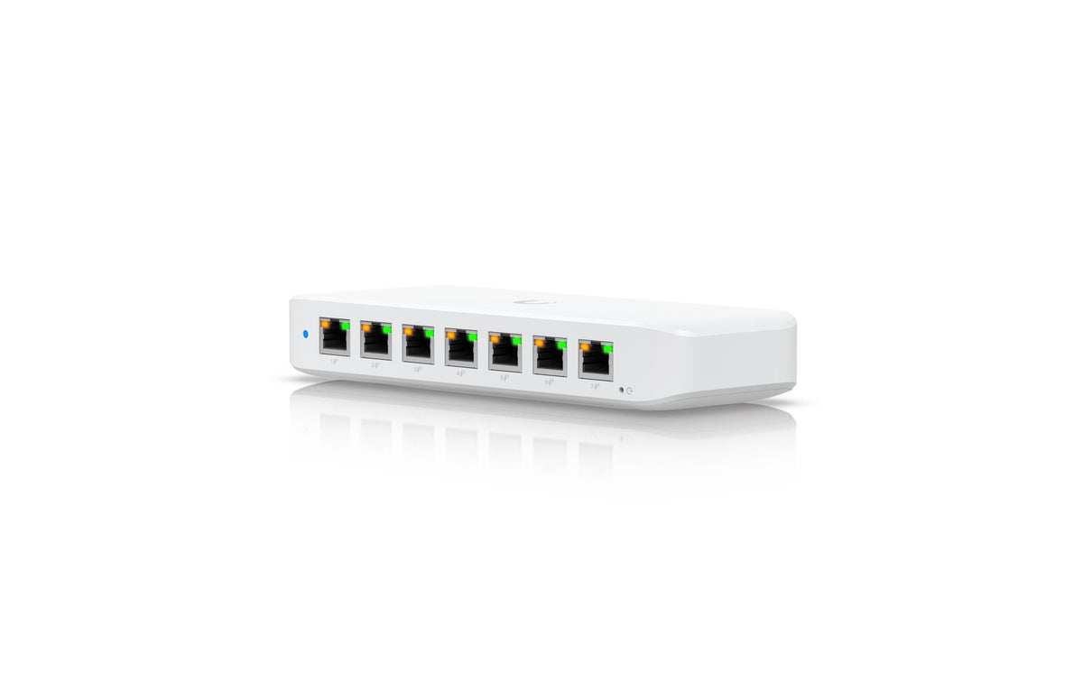 Ubiquiti UniFi Switch USW-ULTRA: 8 Port PoE PoE+/++ powered, 16-42W PoE Budget, kein NT