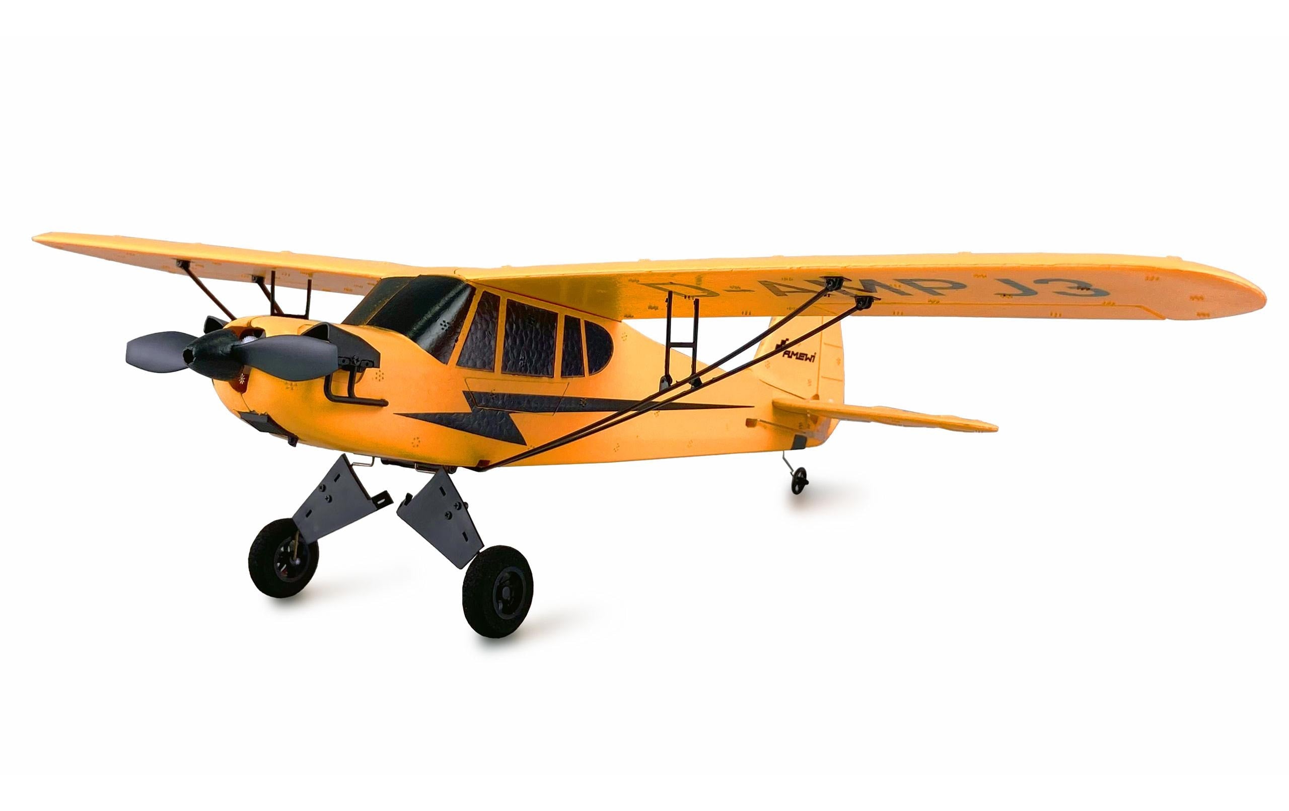 Amewi Piper J-3 CUB Gelb 3 Kanal RTF, Gyro, Mode 2