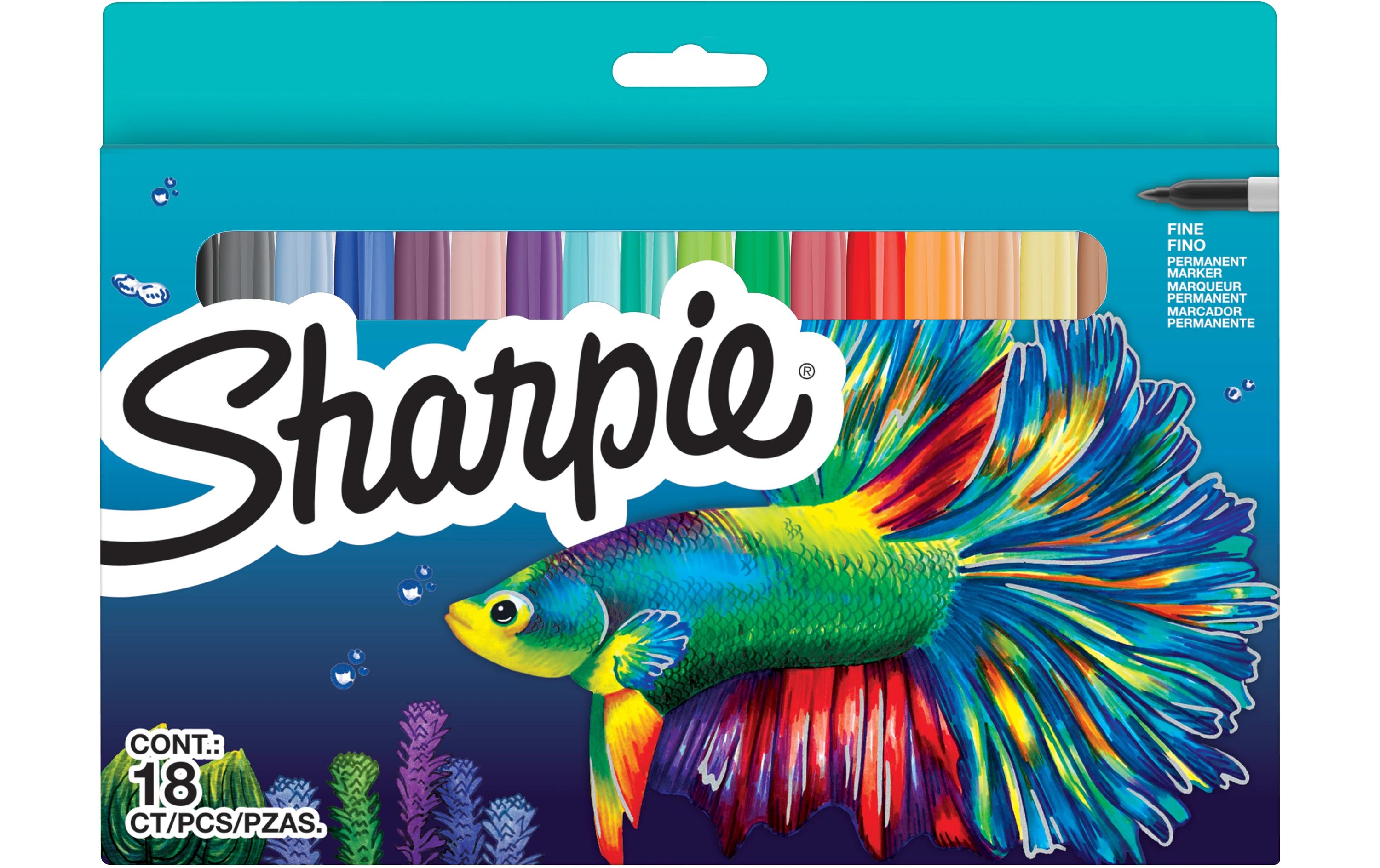 Sharpie Permanentmarker Fein Rundspitze Stärke: F, 0.9 mm, 18er Pack