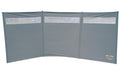 Windschutz 3 Flach mit Fenster Grau