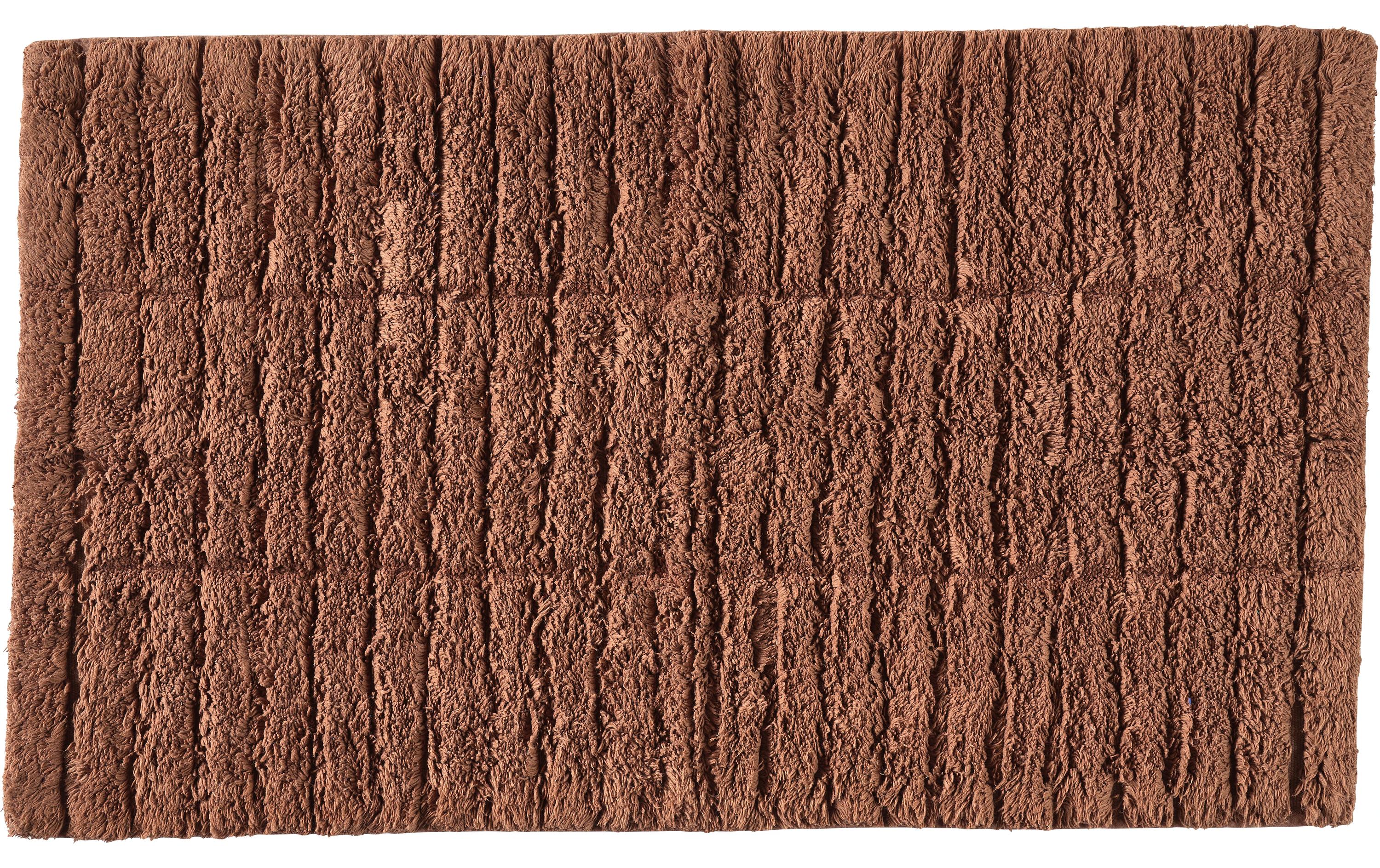 Zone Badeteppich Soft Tiles Terracotta 100% Baumwolle, 80x50cm, waschbar 60 Grad