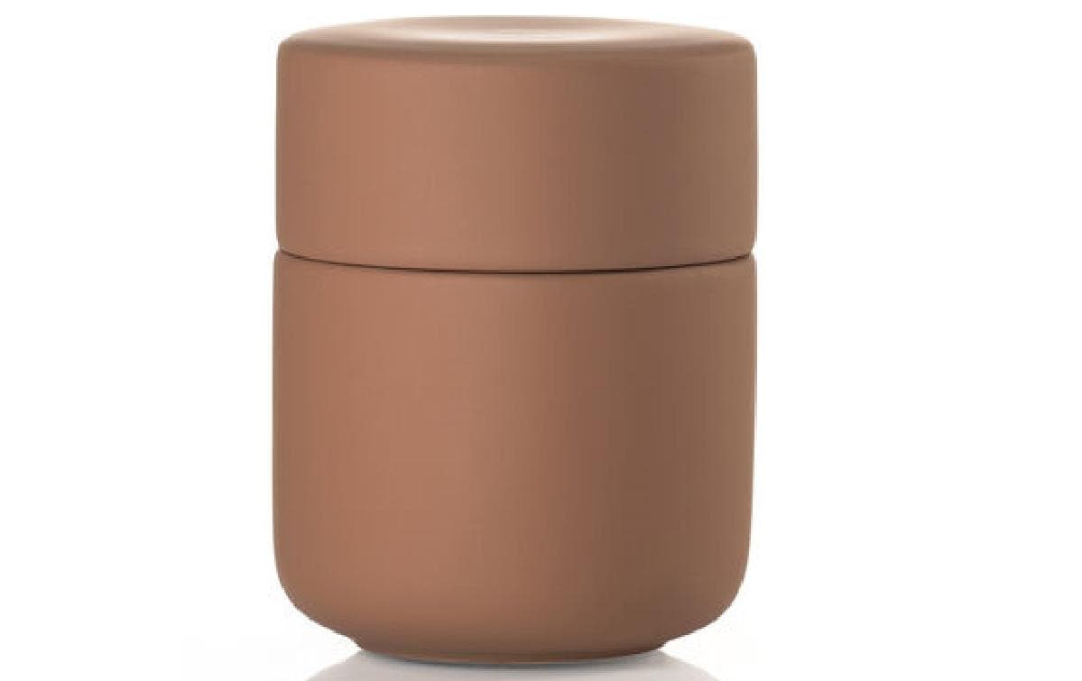 Zone Aufbewahrungsbehälter Ume Terracotta 1 Stück, Steingut/ Soft-Touch