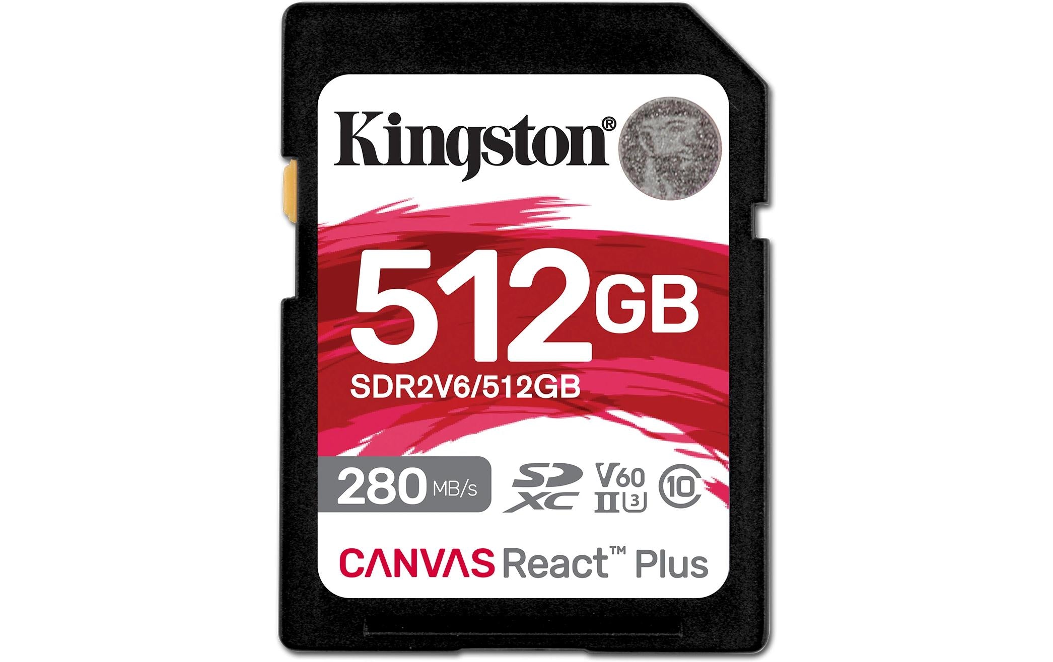 Canvas React Plus SDXC Card 512GB UHS-II U3 V60, les. 280MB/s, schr. 150MB/s