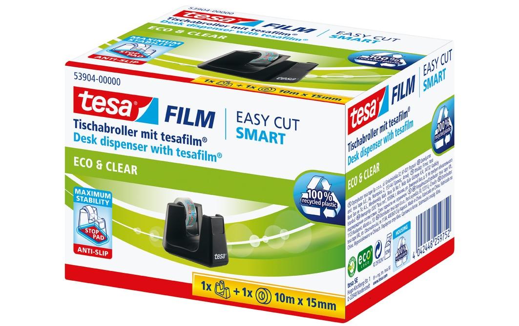 Tesa Tischabroller EasyCut ecoLogo schwarz