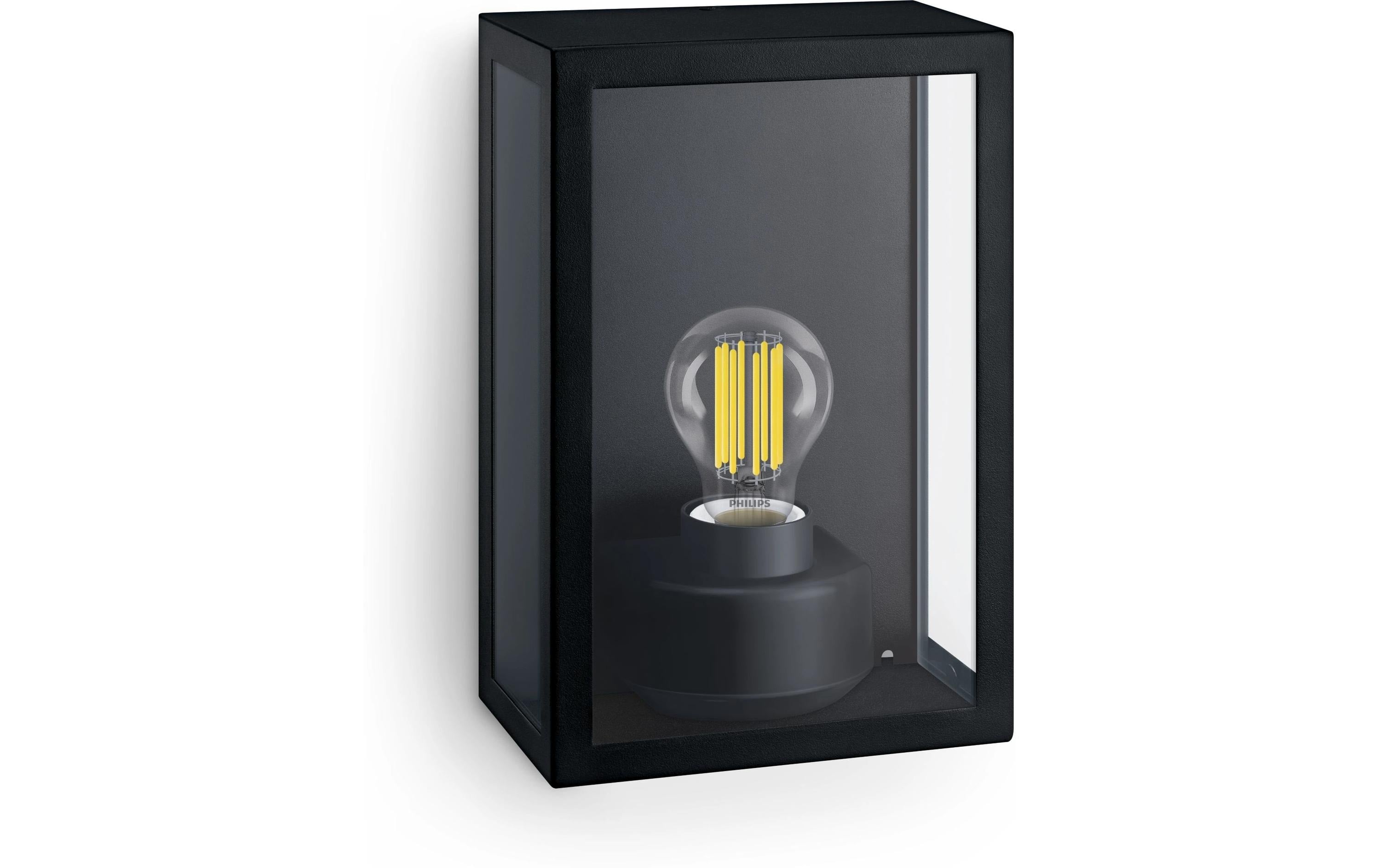 Philips  Alzor Wandleuchte eckig max. 25W, exkl. LM, schwarz