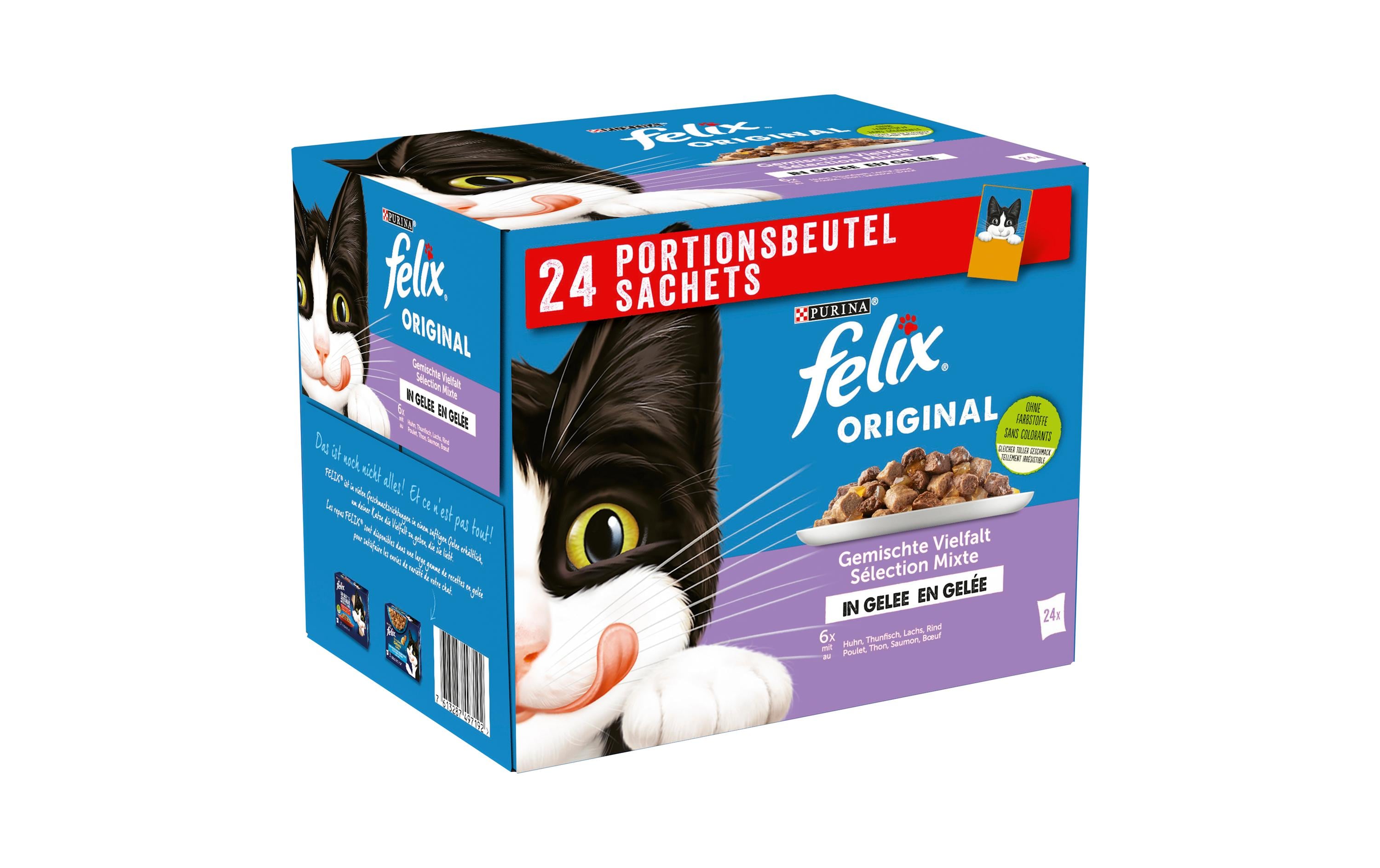 Felix Nassfutter Fleisch&Fisch in Gelee 24x85g